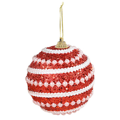 2/4 τεμ. Χριστουγεννιάτικες μπάλες 8 εκ. Glitter Χριστουγεννιάτικες μπάλες που κρέμονται από αφρό μπιχλιμπίδι Κρεμαστό στολίδια Χριστουγεννιάτικη διακόσμηση για το σπίτι 2023 Navidad