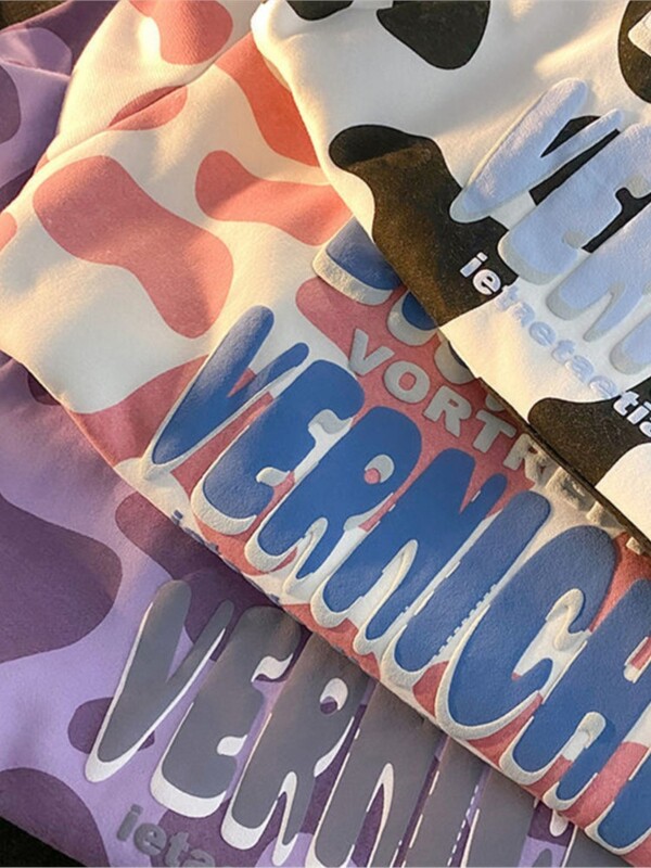 Harajuku E-girl Vintage Hoodie Gothic Cow Print Džemperis Sieviešu Ziemas Punk Hoodies Topi Pulovers Sieviešu Hip Hop Y2K Apģērbi