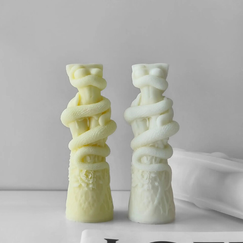 3D Halloweeni madu inimkeha sammas silikoonvorm Käsitsi valmistatud kipsist kaunistusvormid küünalde valmistamise tarvikud