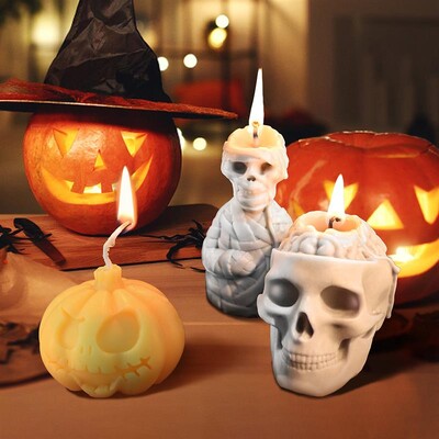 Craniu Cap de șarpe DIY Mold din rășină epoxidică Forme din silicon dublu șarpe Halloween Haunted Horror House Decor birou Mucegai lumânări ﻿