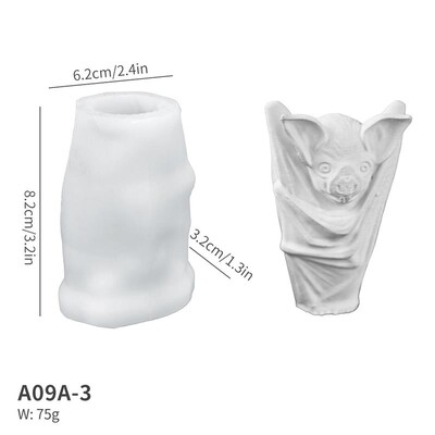 Lubanja Zmijska glava DIY kalup od epoksidne smole Dvostruka zmija Silikonski kalupi Halloween Ukleta kuća užasa Dekoracijski kalup za svijeće