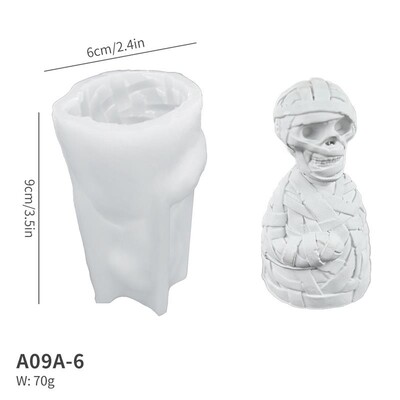 Lubanja Zmijska glava DIY kalup od epoksidne smole Dvostruka zmija Silikonski kalupi Halloween Ukleta kuća užasa Dekoracijski kalup za svijeće