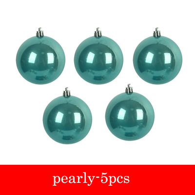 5db Fényes/Matt/Csillogó karácsonyi golyók 6/8 cm-es karácsonyfára függő medál díszítő labda újévi ajándék Navidad otthoni parti dekoráció