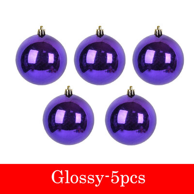 5db Fényes/Matt/Csillogó karácsonyi golyók 6/8 cm-es karácsonyfára függő medál díszítő labda újévi ajándék Navidad otthoni parti dekoráció