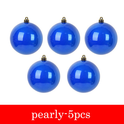 5db Fényes/Matt/Csillogó karácsonyi golyók 6/8 cm-es karácsonyfára függő medál díszítő labda újévi ajándék Navidad otthoni parti dekoráció