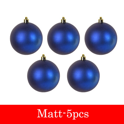 5db Fényes/Matt/Csillogó karácsonyi golyók 6/8 cm-es karácsonyfára függő medál díszítő labda újévi ajándék Navidad otthoni parti dekoráció