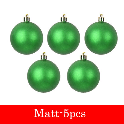 5db Fényes/Matt/Csillogó karácsonyi golyók 6/8 cm-es karácsonyfára függő medál díszítő labda újévi ajándék Navidad otthoni parti dekoráció