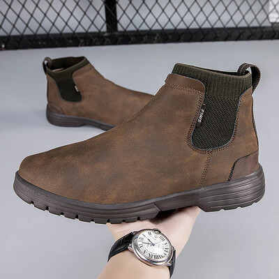 Cizme noi pentru bărbați, piele, impermeabile, pentru bărbați, cizme chelsea, de designer de marcă, în Italia, cizme rochie, moda bărbați, cizme de afaceri, mărime mare