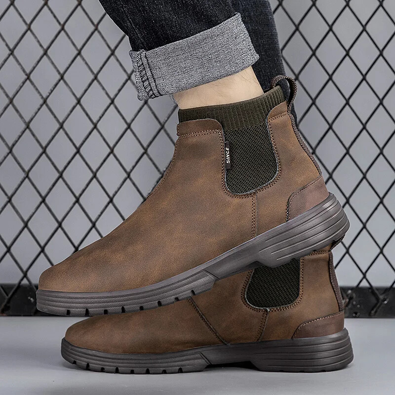 Cizme noi pentru bărbați, piele, impermeabile, pentru bărbați, cizme chelsea, de designer de marcă, în Italia, cizme rochie, moda bărbați, cizme de afaceri, mărime mare