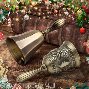 Christmas Hand Bells Call Bell Wedding Bell για Υπηρεσία εστιατορίου Bell Bar Jingle Classroom Εκκλησία Σχολείο Συναγερμός Διακόσμηση σπιτιού