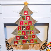 Karácsonyi visszaszámláló naptár Karácsonyfa adventi naptár függő zsebekkel Adventi naptár Visszaszámlálás 2022 naptár anime