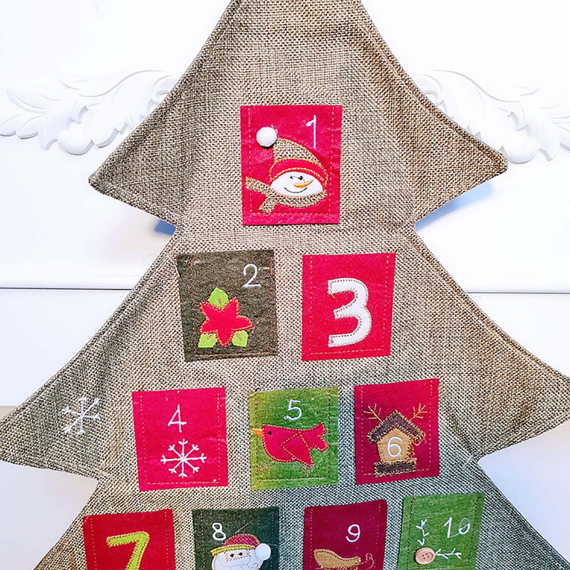 Karácsonyi visszaszámláló naptár Karácsonyfa adventi naptár függő zsebekkel Adventi naptár Visszaszámlálás 2022 naptár anime