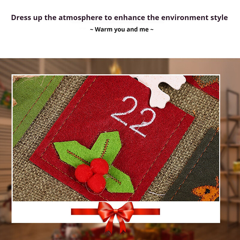 Karácsonyi visszaszámláló naptár Karácsonyfa adventi naptár függő zsebekkel Adventi naptár Visszaszámlálás 2022 naptár anime