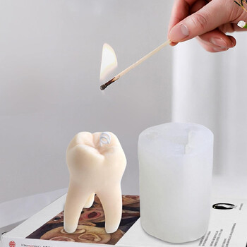 Μεγάλο 3D Dental Silicone Mould Simulation Teeth Aromatherapy Ρητίνη γύψου και σαπούνι ψησίματος στολίδι για πάρτι Home Art Deco