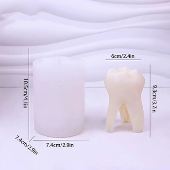 Μεγάλο 3D Dental Silicone Mould Simulation Teeth Aromatherapy Ρητίνη γύψου και σαπούνι ψησίματος στολίδι για πάρτι Home Art Deco