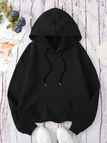 Γραφικά λουλούδια Φούτερ Γυναικεία Hoodie Harajuku Fleece Άνετα Αθλητικά Μόδα Φούτερ Y2K Vintage Φαρδιά Ρούχα Γυναικεία