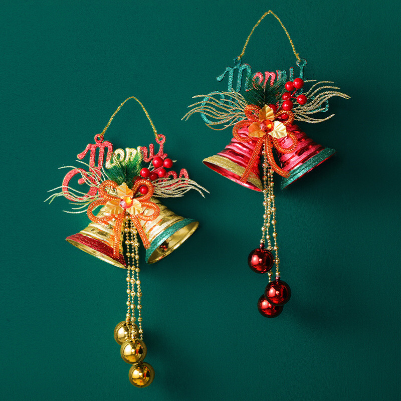 2023. aasta jõulukaunistused Rippuvad jõulupuu kaunistused Topeltkellade stseenide paigutus Poeaken Piduliku atmosfääri kaubad