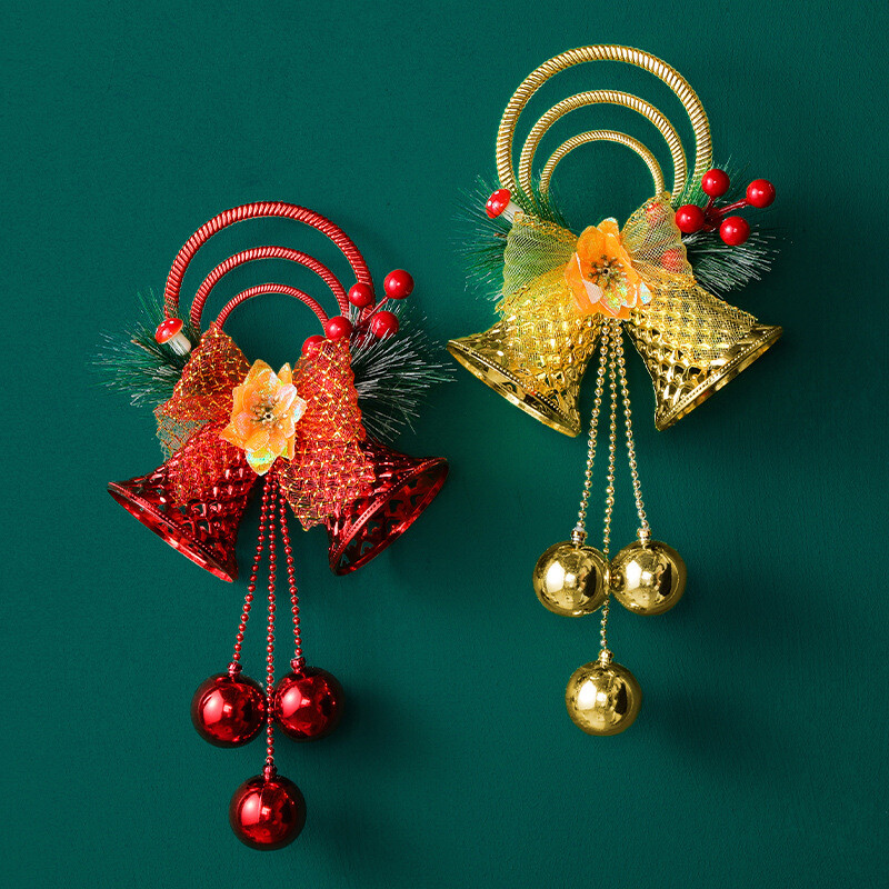 2023. aasta jõulukaunistused Rippuvad jõulupuu kaunistused Topeltkellade stseenide paigutus Poeaken Piduliku atmosfääri kaubad