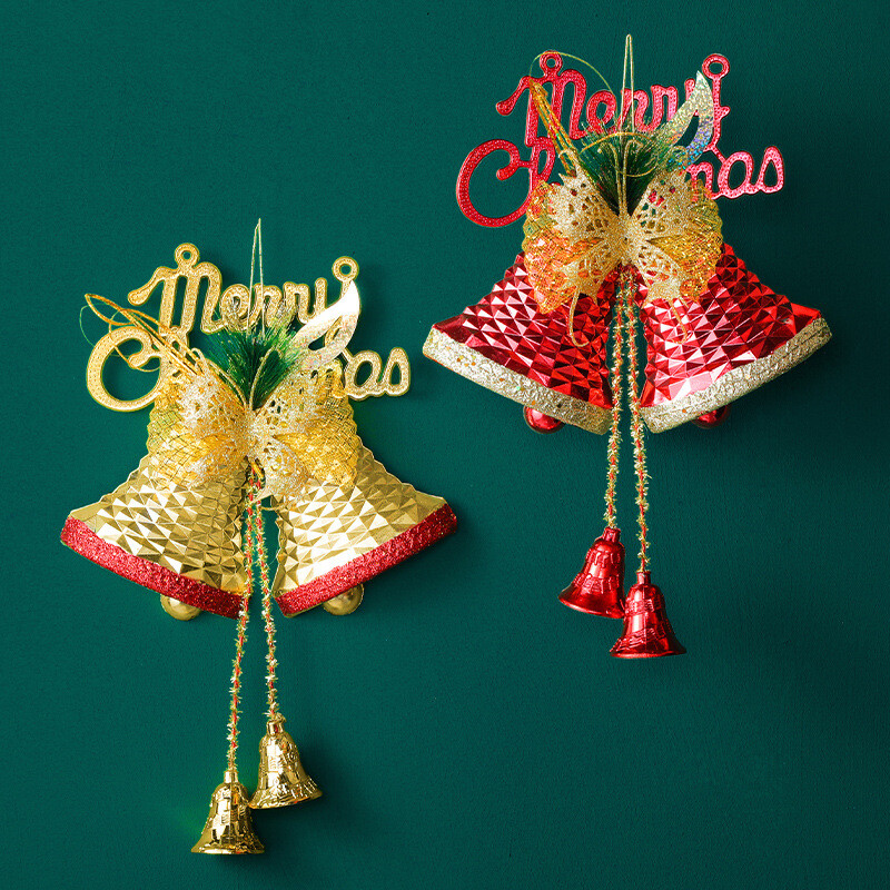 2023. aasta jõulukaunistused Rippuvad jõulupuu kaunistused Topeltkellade stseenide paigutus Poeaken Piduliku atmosfääri kaubad