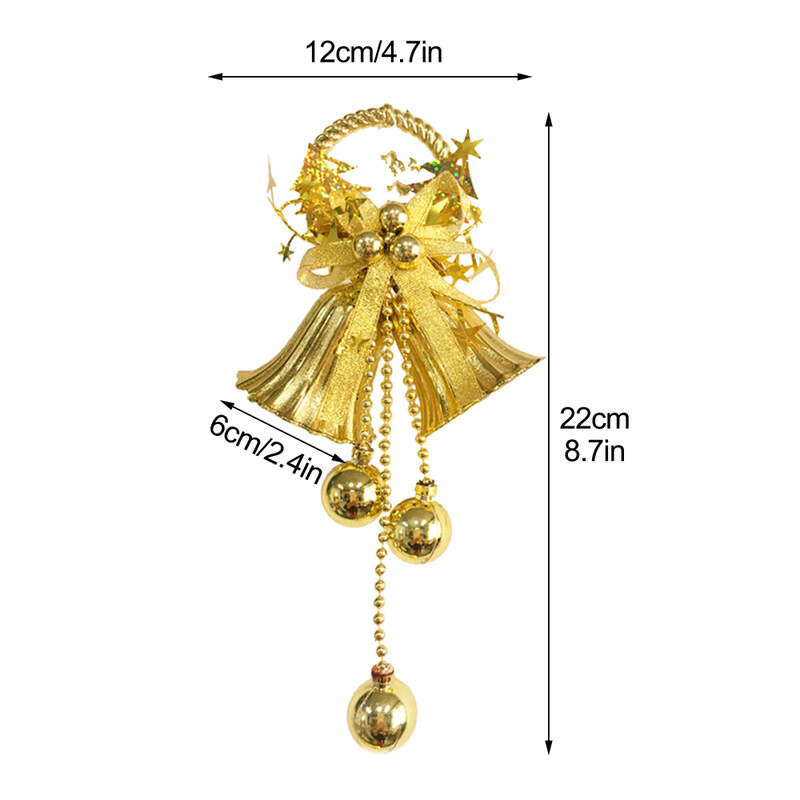 Ziemassvētku eglīšu kuloni Vintage piekarināmā zvana ornaments Mājas kāzu Jaungada ballīšu rotājumi Dekorācijas Ziemassvētku dekors