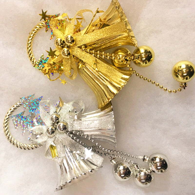 Ziemassvētku eglīšu kuloni Vintage piekarināmā zvana ornaments Mājas kāzu Jaungada ballīšu rotājumi Dekorācijas Ziemassvētku dekors