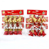 4 gab. Elektroplāksnes Ziemassvētku zvans Ziemassvētku eglē piekārtie zvani Priecīgu Ziemassvētku dāvanu zvans Noela vainaga dekors Navidad Laimīgu Jauno gadu 2025