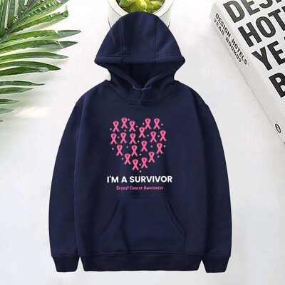 Dukserice s kapuljačom s motivom raka dojke Muške/Ženske majice s kapuljačom Ležerna majica s kapuljačom Pulover osobnosti