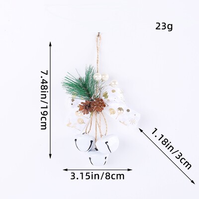 Ziemassvētku zvana aksesuāri, kulons, DIY, Ziemassvētku vainags, iepirkšanās centrs Ziemassvētku eglītes kulons priekšgala zvans Priecīgus Ziemassvētku dekors 2025