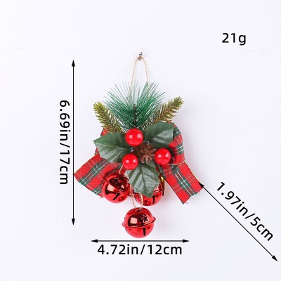 Ziemassvētku zvana aksesuāri, kulons, DIY, Ziemassvētku vainags, iepirkšanās centrs Ziemassvētku eglītes kulons priekšgala zvans Priecīgus Ziemassvētku dekors 2025