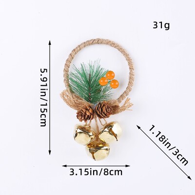 Ziemassvētku zvana aksesuāri, kulons, DIY, Ziemassvētku vainags, iepirkšanās centrs Ziemassvētku eglītes kulons priekšgala zvans Priecīgus Ziemassvētku dekors 2025