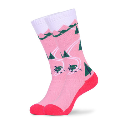 Vaikiškos slidinėjimo kojinės ilgas storintas rankšluosčio dugnas žiemai šiltas lauko sportinis vilnos medvilninės slidinėjimo kojinės jauniems berniukams Grils