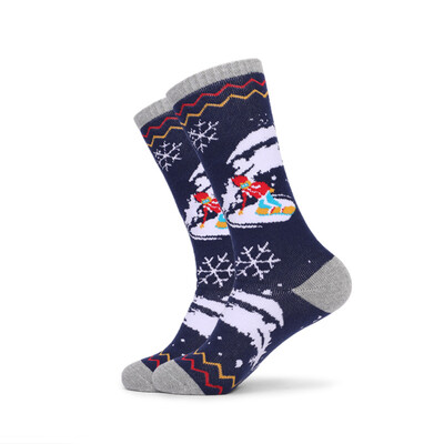 Vaikiškos slidinėjimo kojinės ilgas storintas rankšluosčio dugnas žiemai šiltas lauko sportinis vilnos medvilninės slidinėjimo kojinės jauniems berniukams Grils