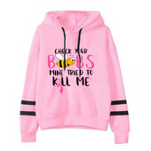 Nova ženska modna majica s kapuljačom za djevojčice i dugim rukavima s kapuljačom protiv raka dojke, ležerna majica Harajuku