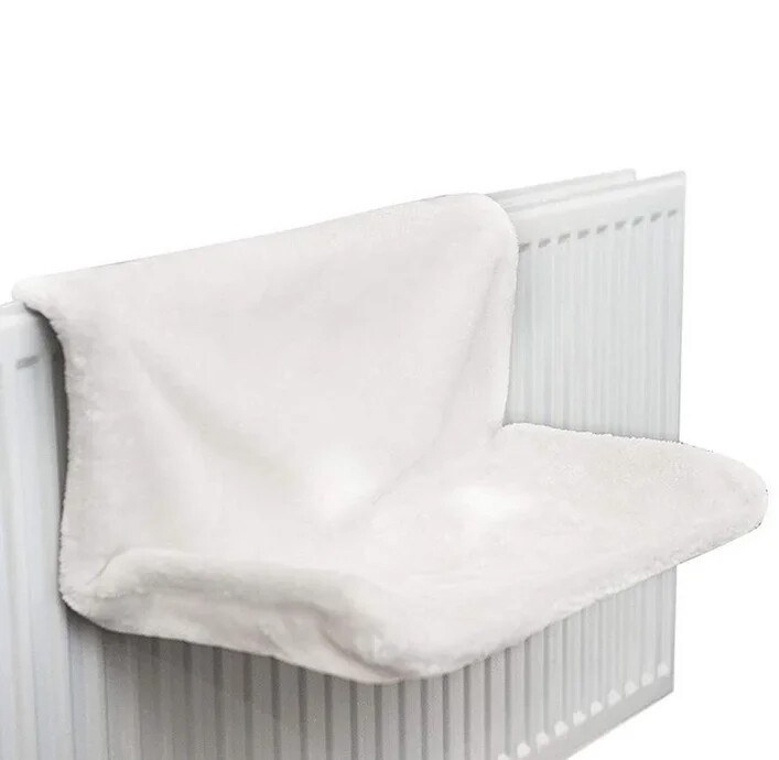 Plyšová taška na radiátor pre mačky, mäkká závesná posteľ pre mačky so silným odolným železným rámom, teplá a útulná závesná hojdacia sieť pre mačky pre malé domáce zvieratá