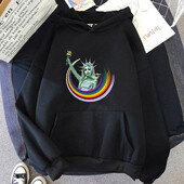 Red Wine Supernova kapuces rudens/ziemas gotikas retro džemperis ar grafisku apdruku Ērts apģērbs Sudaderas Manga Hoody