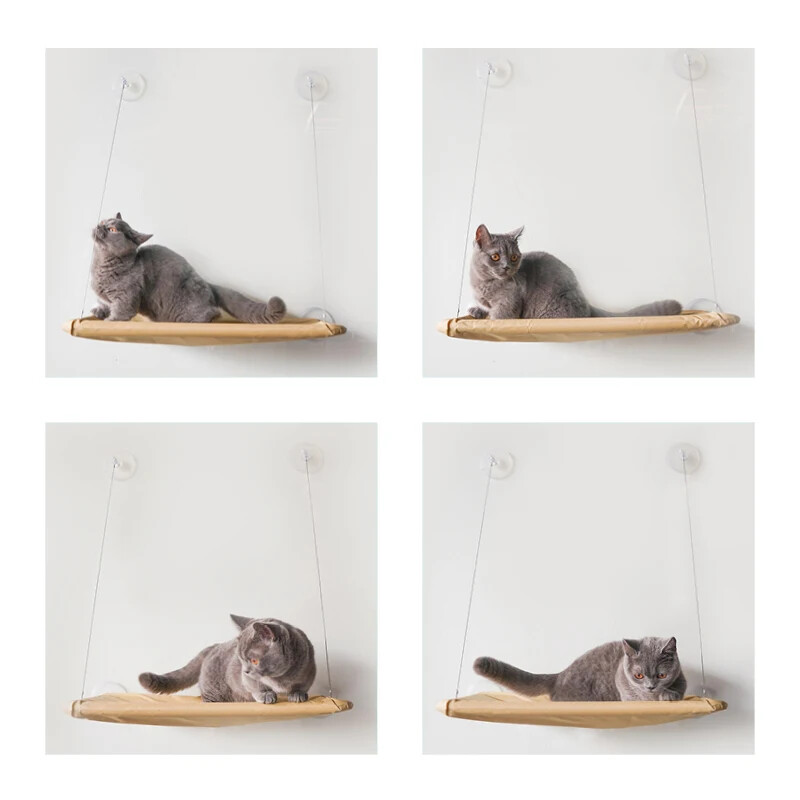 Slatki viseći kreveti za kućne ljubimce Nosač od 20 kg za montažu na prozor za mačke, viseća mreža za mačke, udoban krevet za mačke