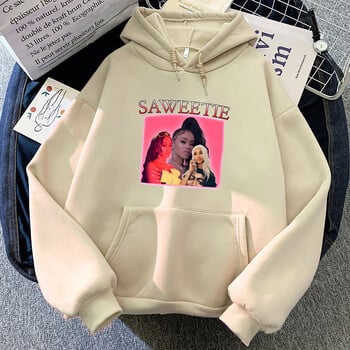 Sudaderas Retro Saweetie Hoodie με κουκούλα, άνετο γοτθικό φούτερ μακρυμάνικο Hip Hop Γυναικεία πουλόβερ με λαιμόκοψη