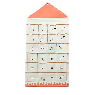 16/24 buzunare din țesătură Calendar de Advent de Crăciun Agățat de perete cu pungi de depozitare Ornamente de petrecere de Crăciun Decorare pentru numărătoarea de Anul Nou