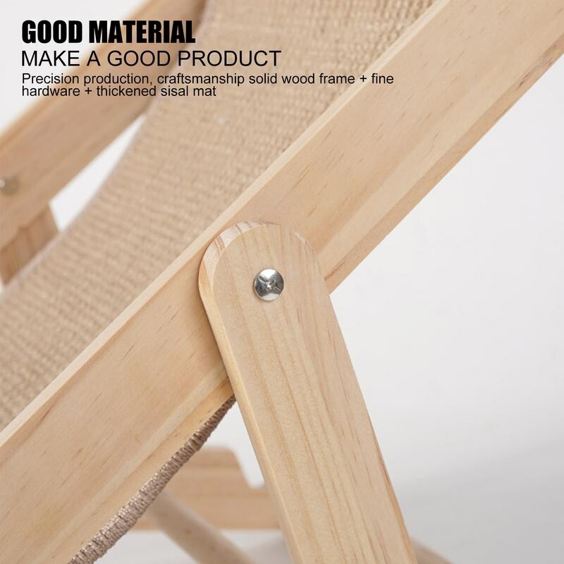 Scaun pentru pisici din sisal, mini scaun de plajă, hamac pentru pisici, pentru zgarietor, pat, detasabil, sisal, reglabil pentru pisici de interior, toate anotimpurile