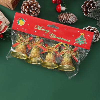 4 komada crvena srebrna zlatna božićna zvona Noel Natal Navidad viseća zvona za božićno drvce sretna nova godina sretan božićni ukras zvono
