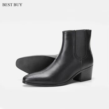 Chelsea Ankle Boots Ανδρικά ψηλοτάκουνα μποτάκια μάρκας δερμάτινα μποτάκια Άνετα παπούτσια για πάρτι/γαμήλια ανδρικά παπούτσια Elevator 2024