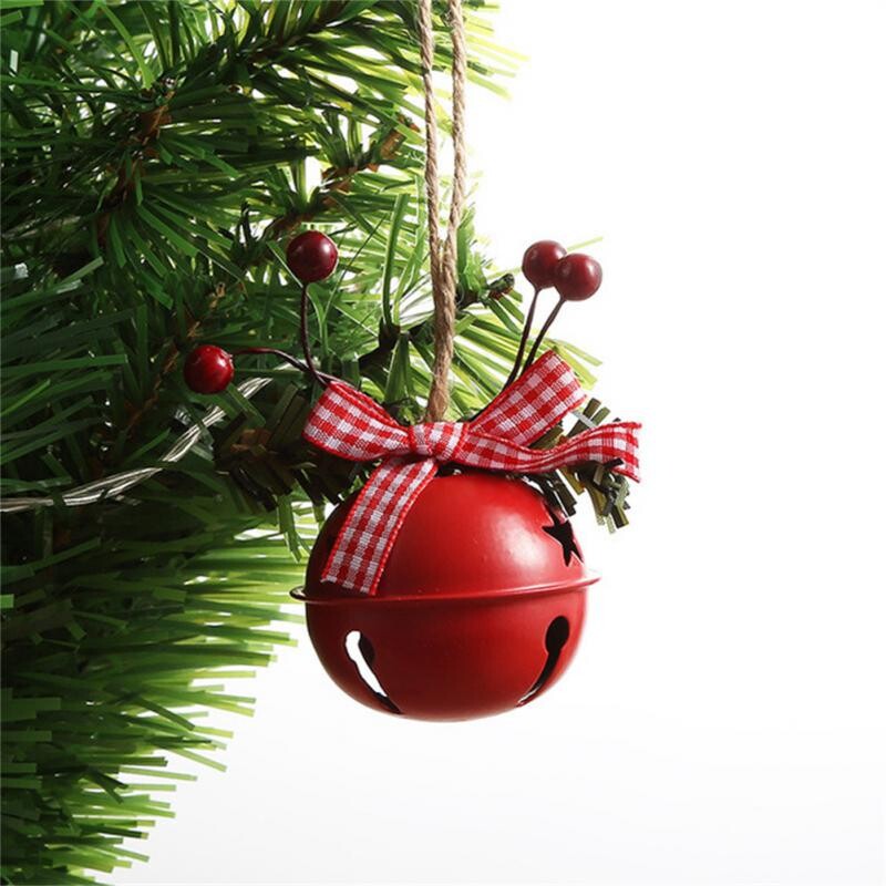 Clopoțel de Crăciun Roșu Alb Verde Metal Jingle Bells Pom de Crăciun suspendat Ornament pentru decorațiuni de Crăciun
