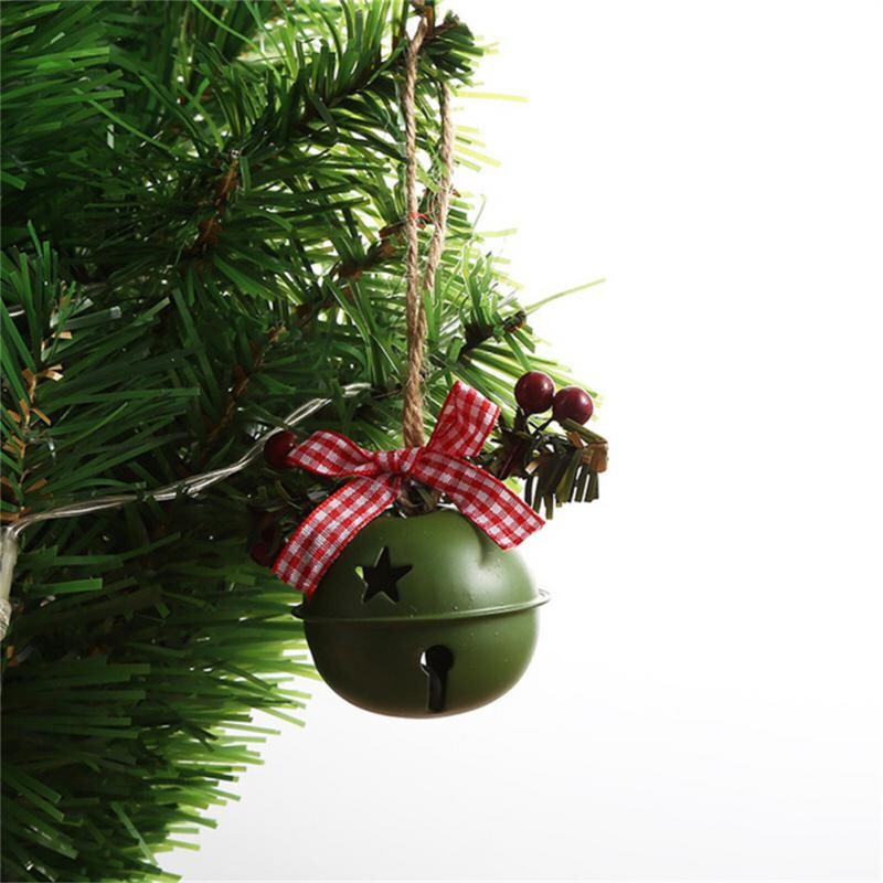 Clopoțel de Crăciun Roșu Alb Verde Metal Jingle Bells Pom de Crăciun suspendat Ornament pentru decorațiuni de Crăciun