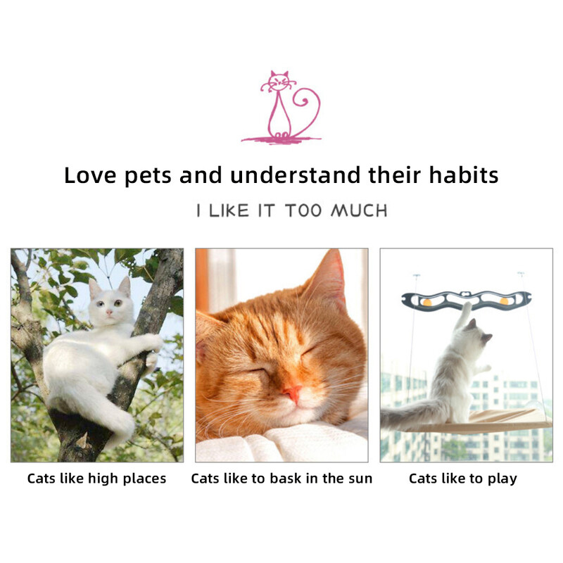 Viseća mreža za mačke za kućne ljubimce, viseći krevet za mačke, ležaj, 20 kg, udobna mačka, sunčan prozor, nosač za sjedalo, okvir za penjanje za mače, pribor za kućne ljubimce