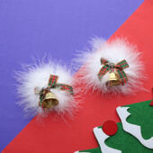 1 par Božićnih navlaka za bradavice Božićne paste Samoljepljive plišane karirane mašne Zvončići Dekor Naljepnice za grudi Darovi za noćne sastanke