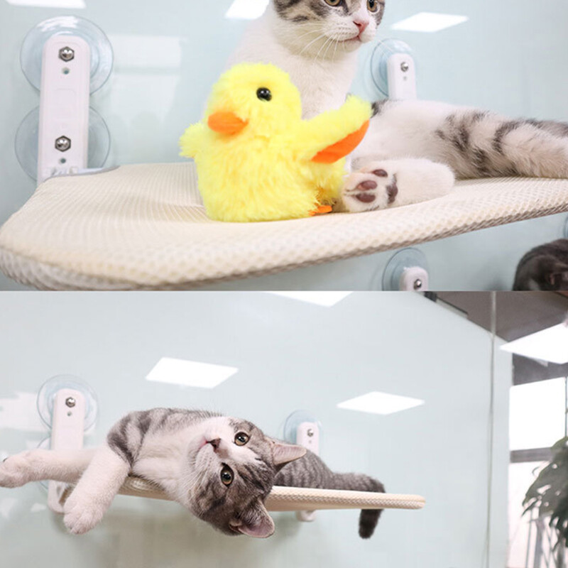 Pat pliabil agățat pentru pisici Hamac pentru pisici pentru animale de companie, aer însorit, fereastră montată, casă pentru pat pentru pisici, cadru de alpinism pentru pisoi durabil, accesorii pentru animale de companie