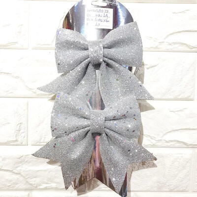 2 τμχ Μεγάλοι φιόγκοι Χριστουγεννιάτικο δέντρο στολίδια παπιγιόν Δώρο Δώρο γιορτινή διακόσμηση εσωτερικών χώρων Χριστουγέννων Χριστουγεννιάτικη διακόσμηση