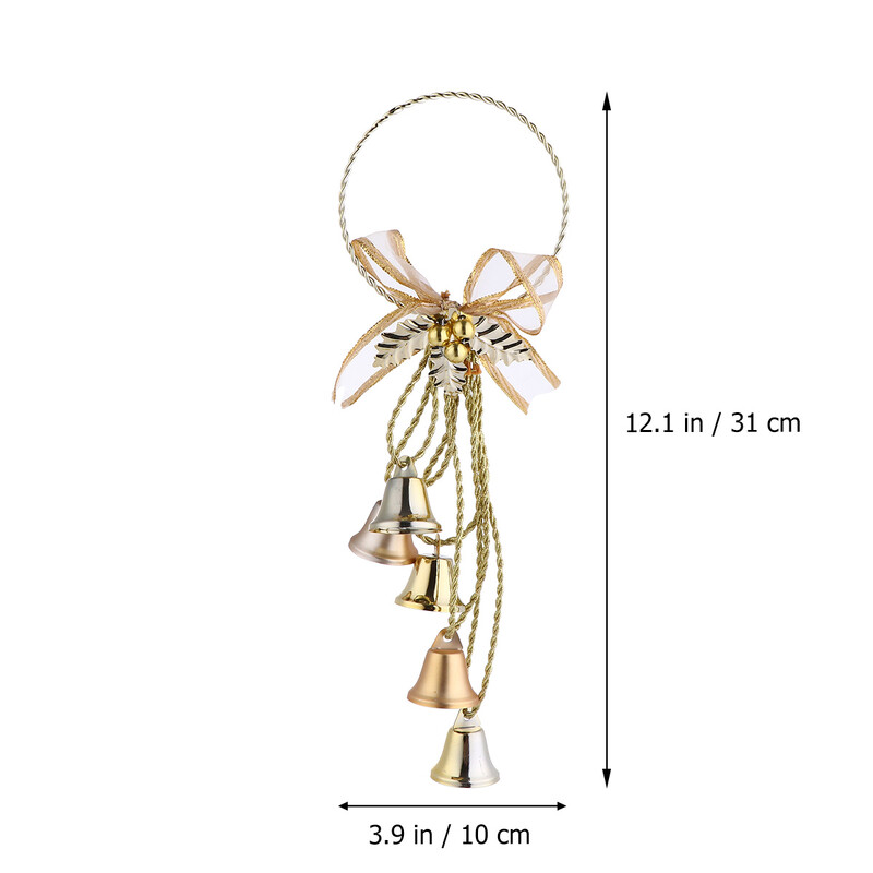 Bauble de Crăciun Decorație de modă Ornament de clopot Decorează agățat Buton de ușă din metal Vintage