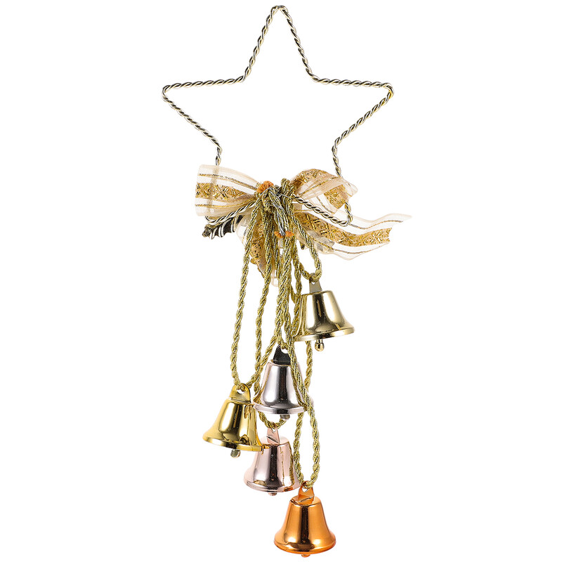 Bauble de Crăciun Decorație de modă Ornament de clopot Decorează agățat Buton de ușă din metal Vintage