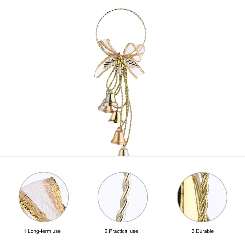 Bauble de Crăciun Decorație de modă Ornament de clopot Decorează agățat Buton de ușă din metal Vintage